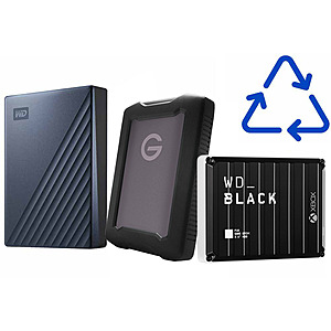 Recycle HDD or SSD, Get Select Western Digital & SanDisk Professional Hard Drive for 10% Off & More (In Store Only)