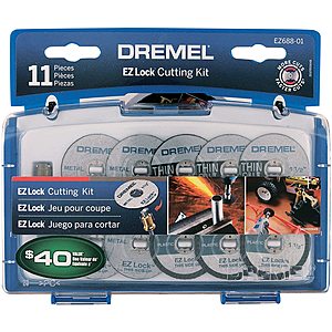 11-Piece Dremel EZ Lock Cutting Disc Kit for Metal and Plastic $12.10
