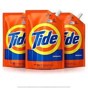 Amazon Prime: Tide Liquid Laundry Detergent Smart Pouch, Original Scent, HE Turbo Clean $15.99 + S&S $12.99