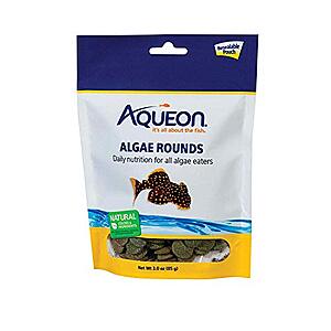 3oz Aqueon Algae Rounds Algae Eater Fish Food $1.95 w/ Subscribe & Save