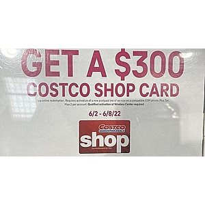 T-MOBILE Costco BYOD $300 Costco Shop Card - YMMV