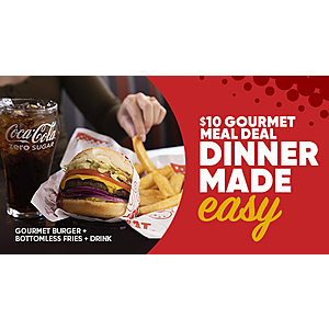 Red Robin Restaurants - Gourmet Burger, Endless Fries, and Drink for $10