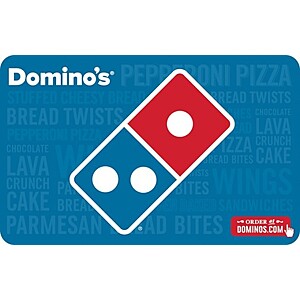 Domino's Pizza eGift Card $50 for $42.50 or $100 for $85 at Kroger Gift Cards online through 3/31/2023