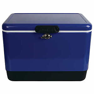Costco Coleman 54 qt. Steel Belted Cooler, Blue for $70 with free shipping
