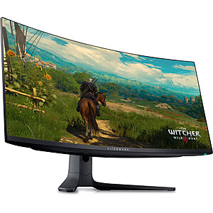 Alienware Monitors: 34.2" AW3423DWF 1440p 165 Hz QD OLED Curved Gaming Monitor $770 & More + Free S/H