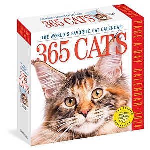 365 Cats Page-A-Day Calendar 2024 $8.50