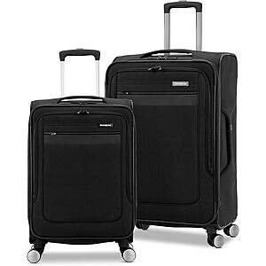 Samsonite Ascella 3.0 Softside Expandable Luggage with Spinners | Black | 2PC SET (Carry-on/Medium) - $144