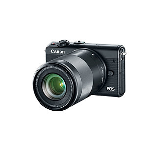 Canon EOS M100 Mirrorless Camera w/ 15-45mm Lens & 55-200mm Lens $400