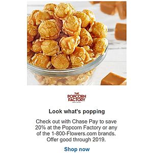 Save 20% When Use Chase Pay Checkout at 1-800-Flowers.com Brand