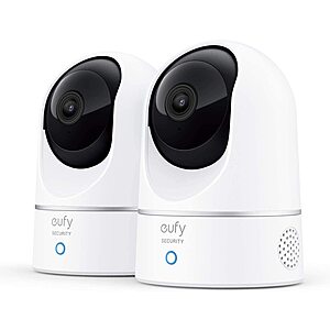 2-Pack eufy Security 2K Pan & Tilt Indoor Security Camera w/ Wi-Fi $80 + Free Shipping