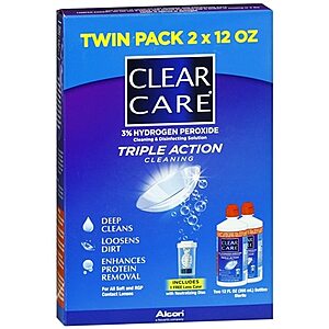 Clear Care Plus HydraGlyde Cleaning and Disinfecting Solution $6.99 + Free Ship or Regular Clear Care $8.39 +Free Ship