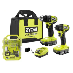 Ryobi One+ HP 18V Cordless Brushless Drill Driver Combo Kit w/ 1.5Ah Batteries + 65-Pc Drill and Impact Drive Kit $129 + free shipping, More