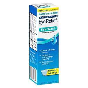 4-Oz Bausch + Lomb Advanced Eye Relief Eye Wash $1.49 + Free Ship to Store