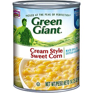 14.75-Oz Green Giant Cream Style Sweet Corn $0.88 w/ S&S + Free Shipping w/ Prime or on $25+