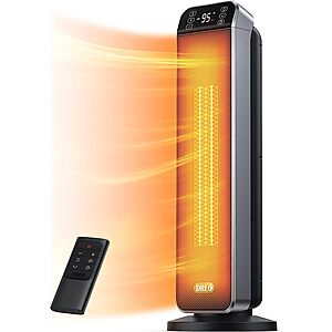 Limited-time deal for Prime Members: Dreo Space Heater, 24" 11ft/s Fast Quiet Heating Portable Electric Heater with Remote, 3 Modes, Overheating & Tip-Over Protection, Os - $16.04