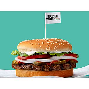 Burger King App: Free Impossible Whopper w/ Any $3 Purchase via Mobile App