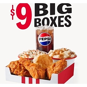 KFC Introduces New Online-Only $9 Big Box Meal Deal - $9