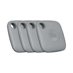 4-Pack Tile Mate Bluetooth Trackers (2022, Grey) $37.90 + Free Shipping