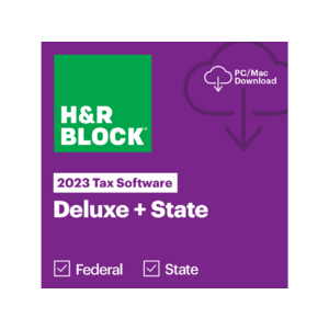 H&R Block 2023 Deluxe + State Tax Software $19.99