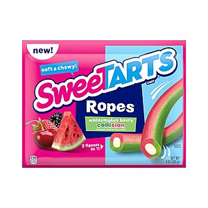 9-Ounce SweeTARTS Soft & Chewy Ropes Candy (Watermelon Berry Collision) $2.79 w/ S&S + Free Shipping w/ Prime or on $35+