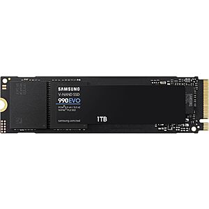 $74.99: SAMSUNG 990 EVO SSD 1TB, PCIe Gen 4x4, Gen 5x2 M.2 2280 NVMe Internal Solid State Drive