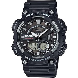 $22.28: Casio Men's AEQ110W-1AV Analog and Digital Quartz Black Watch