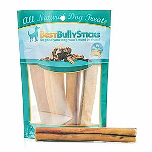 Best Bully Sticks Premium 6-inch Jumbo Bully Sticks, All-Natural, Free-Range, Grass-Fed, 100% Beef Single-Ingredient Dog Chews, 4 Pack $10.99 at Amazon deal of the day $10.44