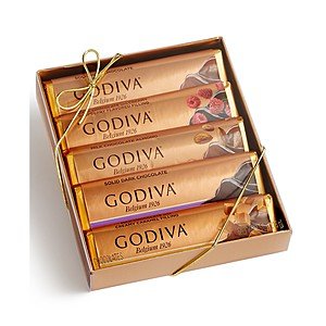 Godiva Chocolate 5-Bar Pack 2 for $16 ($1.60 per bar), or 3x 5-Bar Pack + $10 Macys eGift Card $26 via Slickdeals rebate + free store pickup at Macys