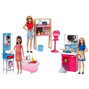 Barbie Toys: Doll & Furniture Play Set (Varies) $8.50 & More + Free Store Pickup