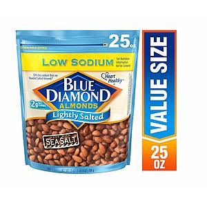 25oz. Blue Diamond Almonds (Low Sodium Lightly Salted) $6.80 w/ S&S + Free S&H