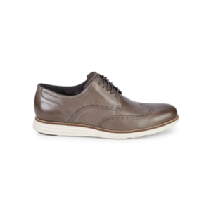 Cole Haan Mens Shoes: Grand Evolution Leather Derby Shoes (Gray/Brown) $45.50 & More + Free S&H