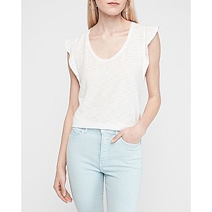 Express: Extra 20% Off: Bodysuits from $9.80, Women's Slub Flutter Sleeve Tee $8 & More + Free S/H $50+