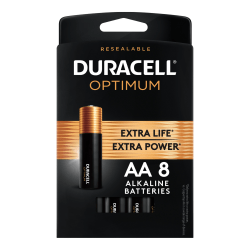 8-Pack Duracell Optimum Batteries (AA/AAA) + 100% Back in Rewards $12 + Free Shipping