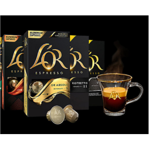 L’OR Espresso Capsules: 3x 50-Count $45, 2x 50-Count $30