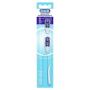 Oral-B 3D White Battery Power Toothbrush Replacement Heads, 2 Count $3.97 AC w/S&S at Amazon