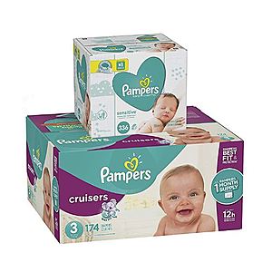 Pampers One Month Supply Diapers and Wipes for $41.90
