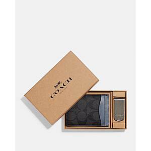 Coach Outlet Extra 25% Off Sitewide: Boxed 3-in-1 Card Case Gift Set $38.40 & More + Free Shipping