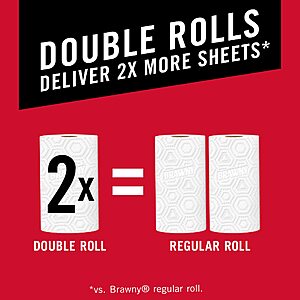 12 Double Rolls Brawny Pick-A-Size Paper Towels (= 24 Regular Rolls) $16.10 w/ S&S + Free S&H w/ Prime or $25