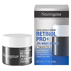 1.7-Oz Neutrogena Rapid Wrinkle Repair Retinol Pro+ 0.3% Retinol Night Cream $14.35 w/ S&S + Free Shipping w/ Prime or $25+
