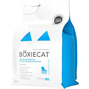 28-Lb Boxiecat Premium Clumping Cat Litter Clay Formula (Scent Free) $13.49 w/S&S + Free Shipping