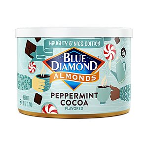 6-Oz Blue Diamond Almonds Peppermint Cocoa Holiday Snack Nuts $3.15 w/ Subscribe & Save