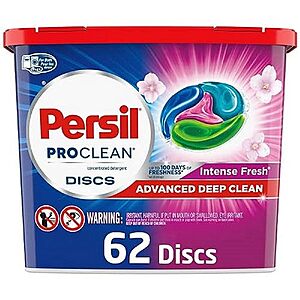 62-Count Persil ProClean Discs HE Laundry Detergent Soap Pacs (Intense Fresh) $14.60 w/ Subscribe & Save