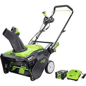 22" 80V Greenworks Pro Cordless Brushless Snow Blower w/ 4.0Ah Battery & Charger (Black/Green) $400 + Free Shipping