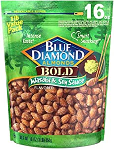 Blue Diamond Almonds Wasabi & Soy Sauce Flavored Snack Nuts, 16 Oz Resealable Bag (Pack of 1)~$4.19 After Coupon & S&S @ Amazon~Free Prime Shipping!
