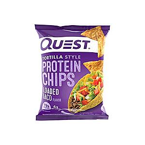 Quest Nutrition Tortilla Style Protein Chips, Loaded Taco, Low Carb, Gluten Free, Baked, 1.1 Ounce (Pack of 12)~$16.48 @ Amazon~Free Prime Shipping!