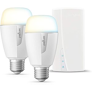 Sengled Smart LED Tunable White A19 Starter Kit, 60W Equivalent, 2 Smart Light Bulbs & Hub, Soft White to Daylight 2700-6500K, Works with Alexa, Google Assistant and Siri $20.39