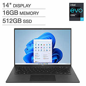Costco: $699.99 LG gram 14" Intel Evo Platform Laptop - 12th Gen Intel Core i7-1260P - WUXGA - 1920 x 1200 Display - Windows 11