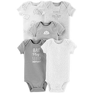 5-Pack Carter's Baby Boys/Girls Printed Cotton Bodysuits (various styles) 4 for $32 + Free Store Pickup
