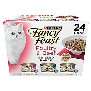 24-Count 3-Oz Purina Fancy Feast Grilled Wet Cat Food + $5.60 Amazon Credit $17.60 w/ Subscribe & Save