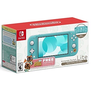 Nintendo Switch Lite (Timmy & Tommy’s Aloha Edition) Animal Crossing New Horizons Bundle - $179.00